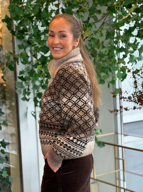 Hovedbilde AURA HALF ZIP GENSER - BRUN / CAMEL 