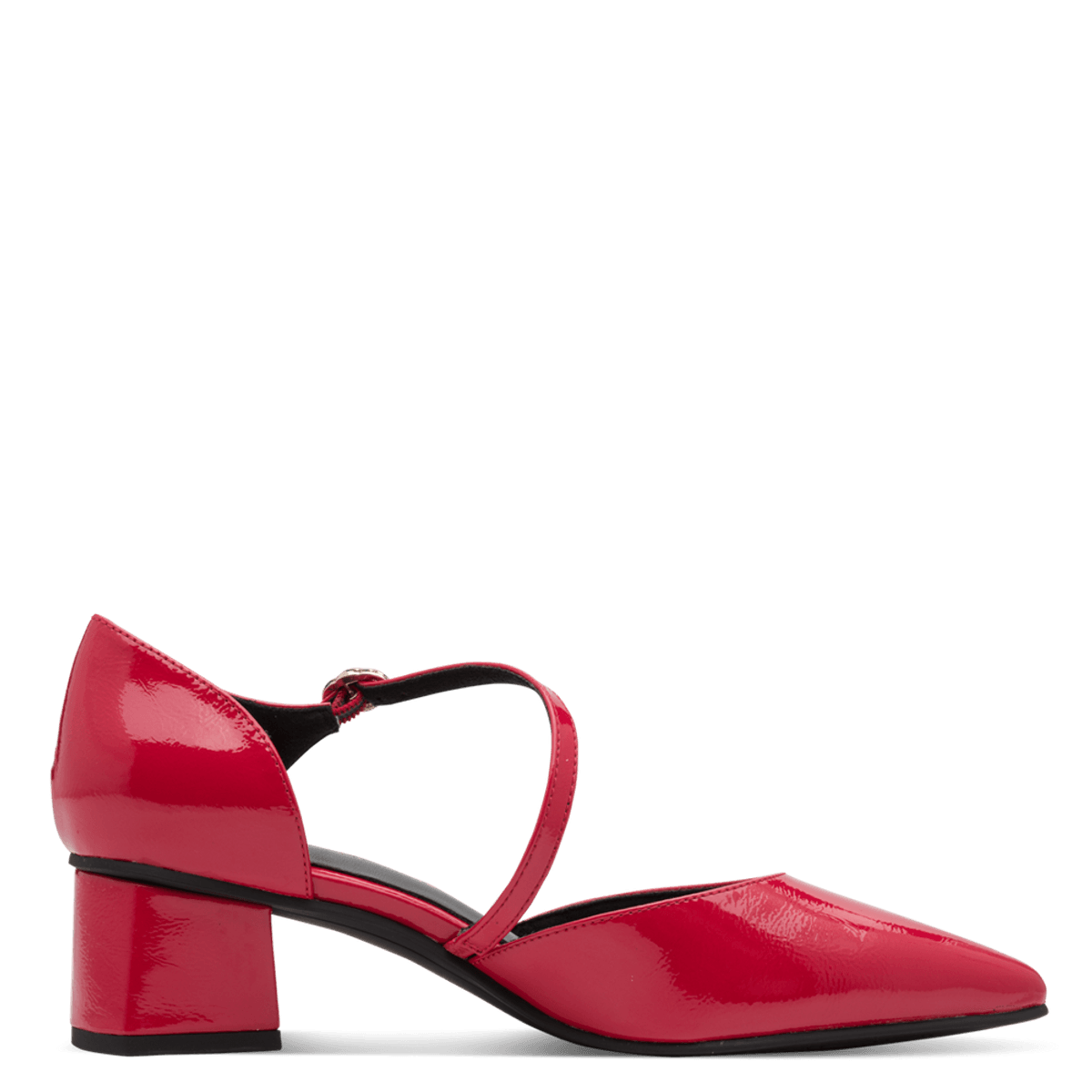 PUMPS M/REIM GLOSSY - RØD