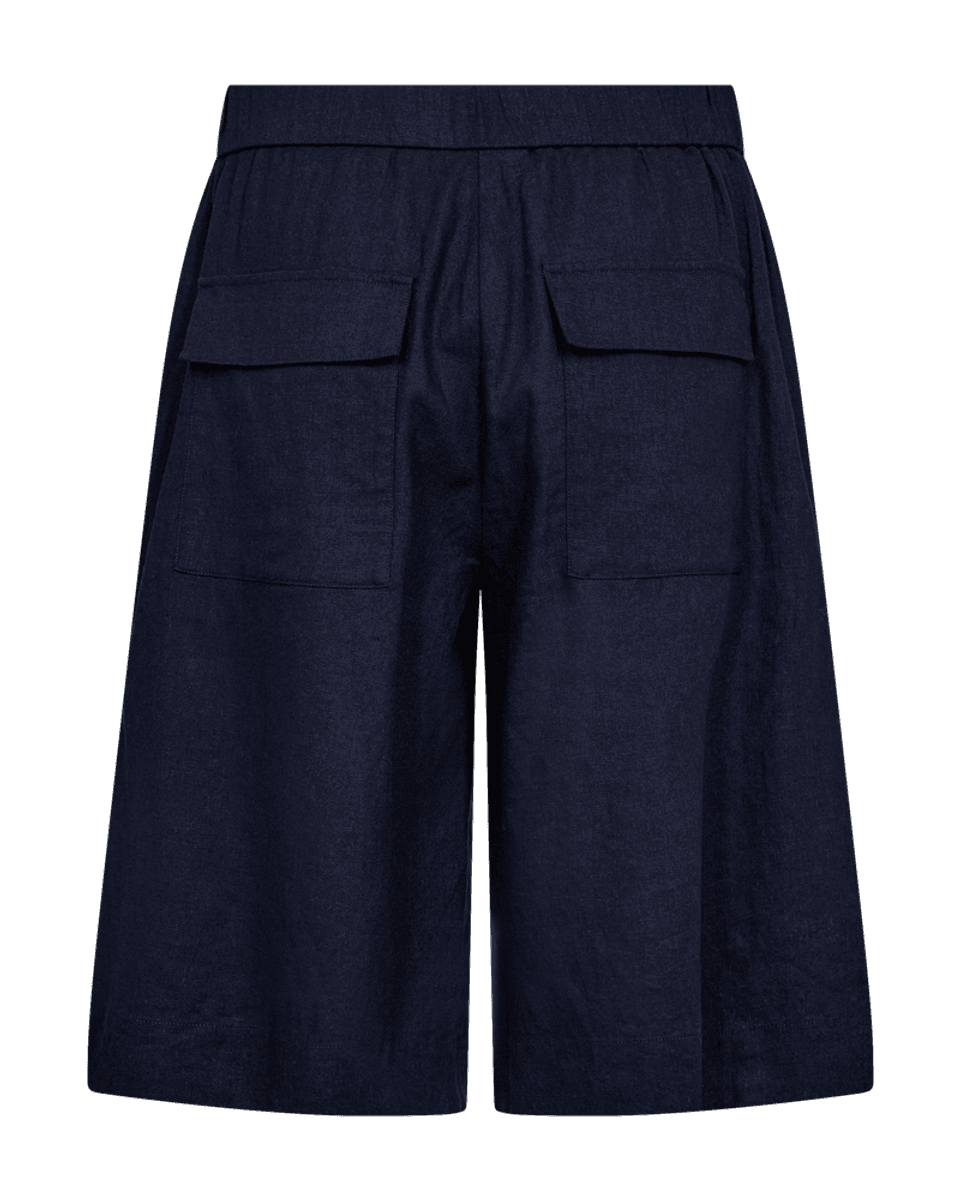 LAVA LIN/VISCOSE CULOTTE SHORTS - NAVY