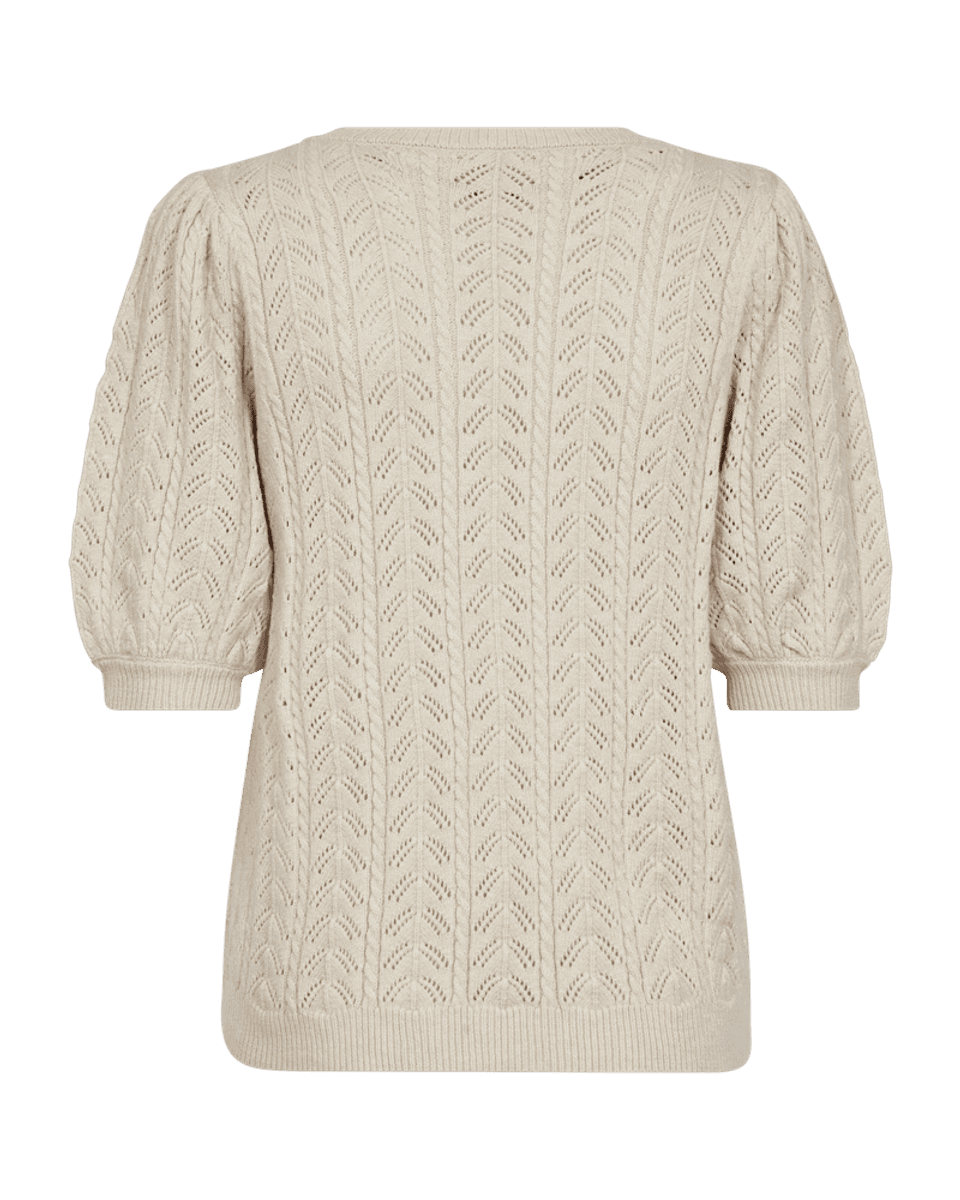 CLARRY GENSER RUND HALS - SAND