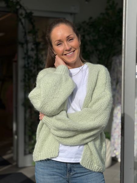 Hovedbilde MAYBE STRIKKET CARDIGAN - FOG GREEN