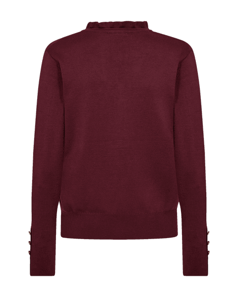 Hovedbilde KATIE GENSER FRILL & V-HALS - PLOMME