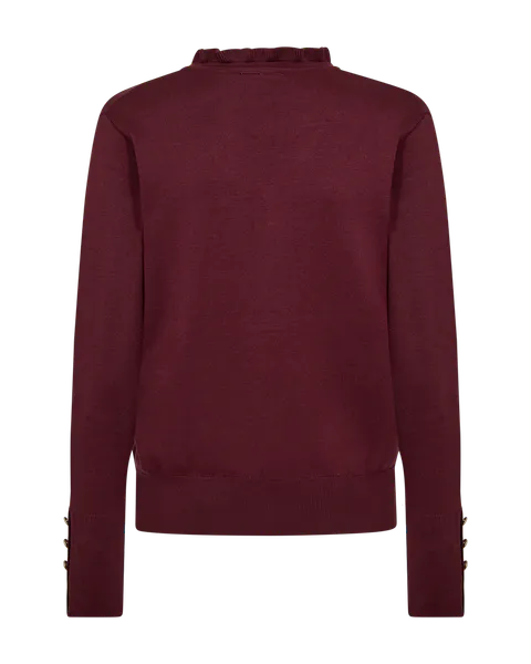 Hovedbilde KATIE GENSER FRILL & V-HALS - PLOMME