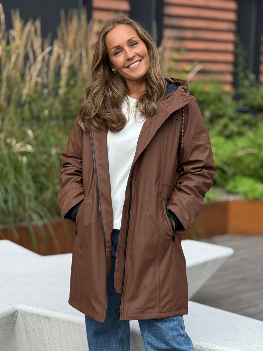 RAIN JAKKE - BRUN