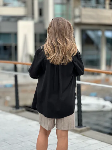 Hovedbilde LAVA LIN/VISCOSE SKJORTE - SORT