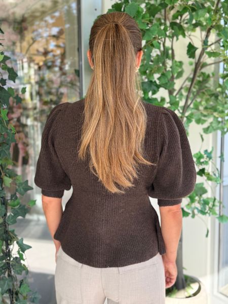 Hovedbilde SILLY CARDIGAN M/ PUFF ERM - BRUN