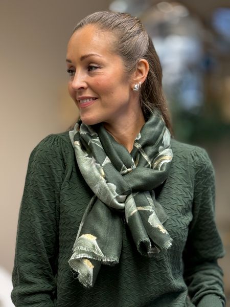 Hovedbilde SKJERF FLOWERS - GRØNN / OLIVEN