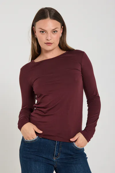 Hovedbilde LIANA TOPP M/LANG ERM - PLOMME