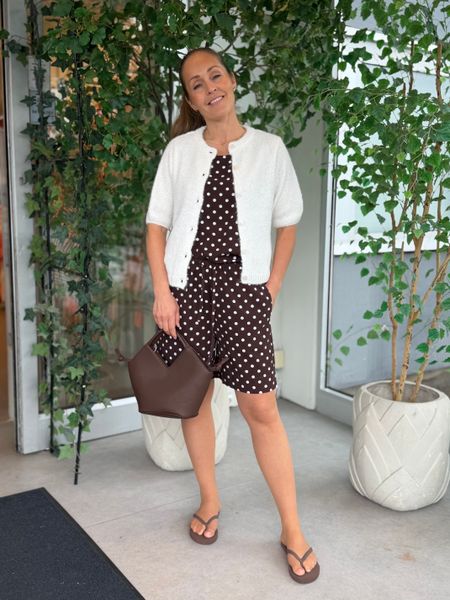 Hovedbilde LAVISCO SHORTS M/DOTS - BRUN/HVIT