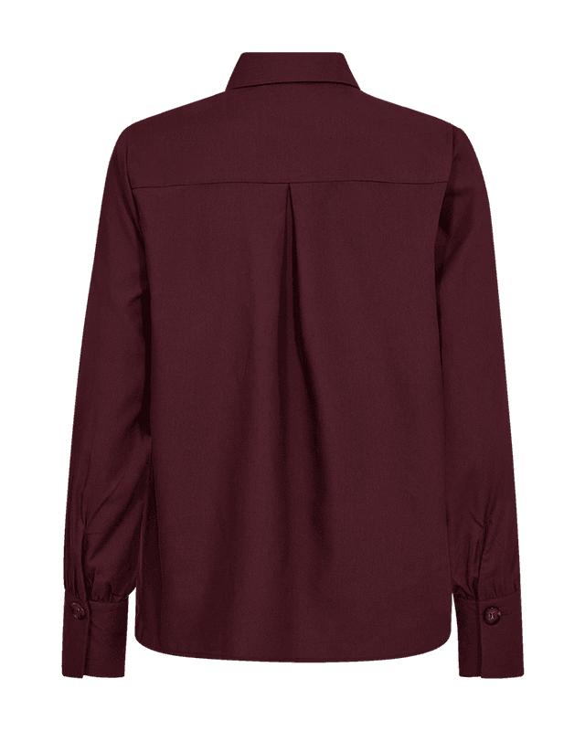 FLYNN SKJORTE M/KNAPPER - PLOMME