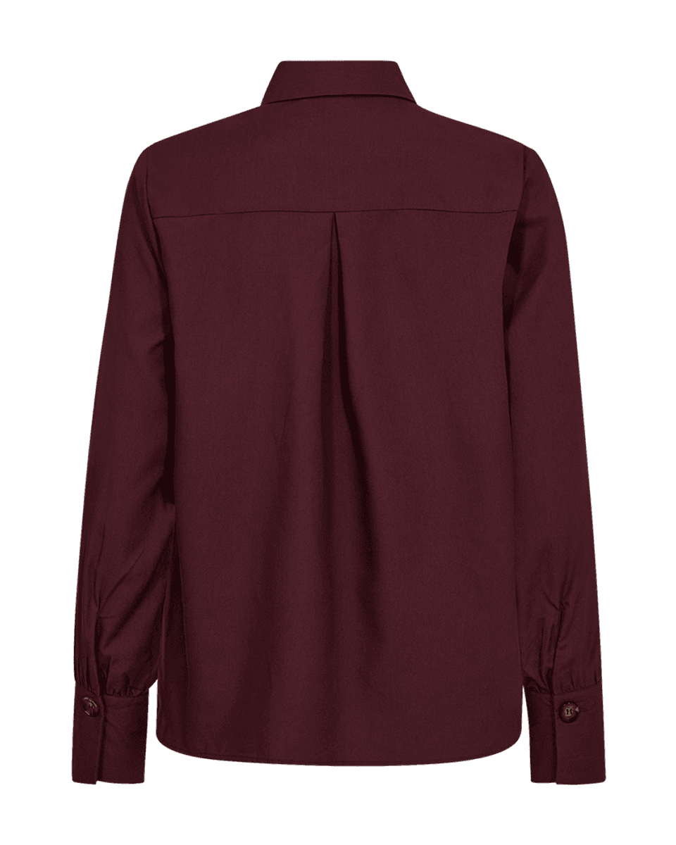 FLYNN SKJORTE M/KNAPPER - PLOMME