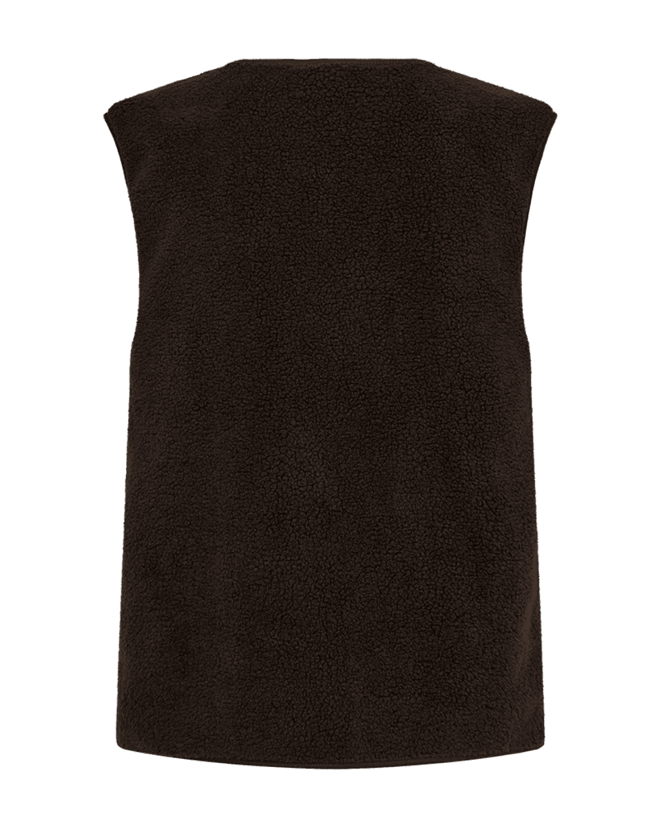 TEDDY VEST - BRUN