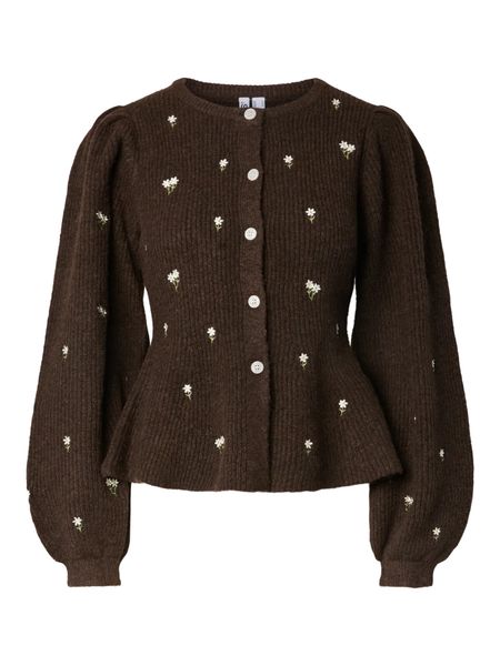 Hovedbilde SILLY CARDIGAN M/PUFFERM / BRODERI - BRUN