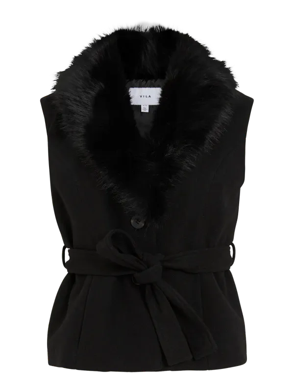 METIL ULL LOOK VEST M/PELS - SORT