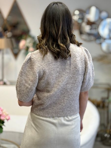 Hovedbilde NOVAH GENSER M/KORT ERM - TAUPE MELERT