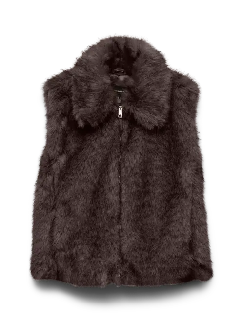 Hovedbilde GLORIA FAKE FUR VEST - BRUN