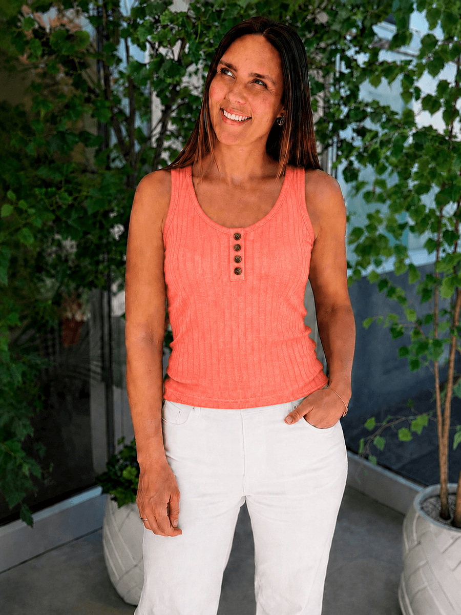 BASAC TOPP M/KNAPPER  - ORANGE