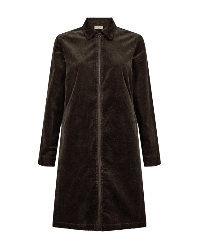 CORDY KJOLE M/ZIP - BRUN