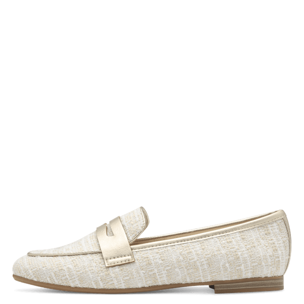 Hovedbilde MOKASIN BOUCLE M/GULL DETALJER  - CREAM