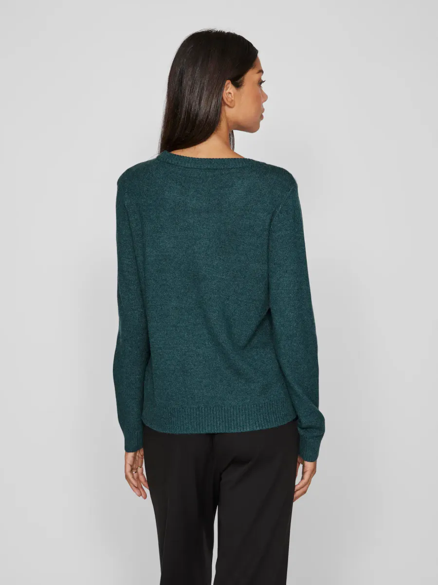 VIRIL GENSER O-NECK - SMARAGDGRØNN