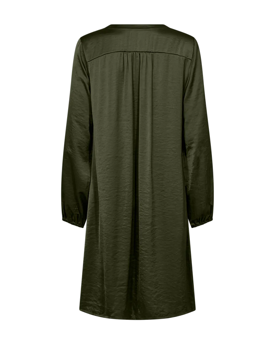 DOVE SATENG KJOLE - KOMBU GREEN