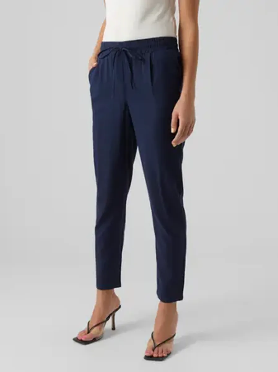 JESMILO LIN/VISCOSE BUKSE - NAVY