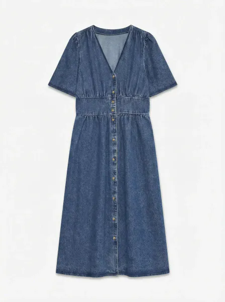 Hovedbilde MELANEY JEANS KJOLE - MEDIUM BLÅ