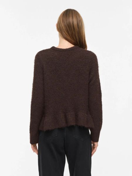 Hovedbilde BOWS KNIT GENSER M/VOLANG - BRUN MELERT