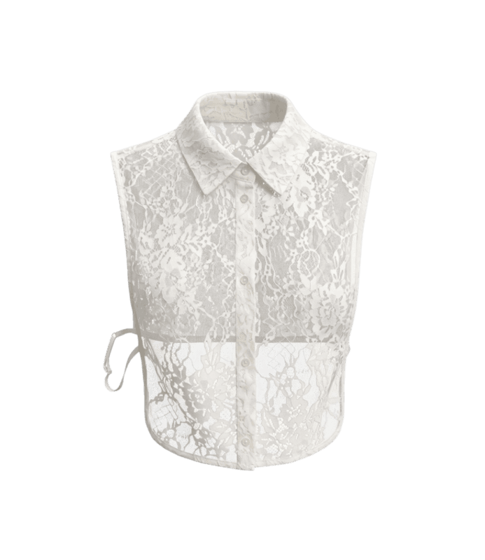 LACY LØS SKJORTEKRAGE - OFFWHITE