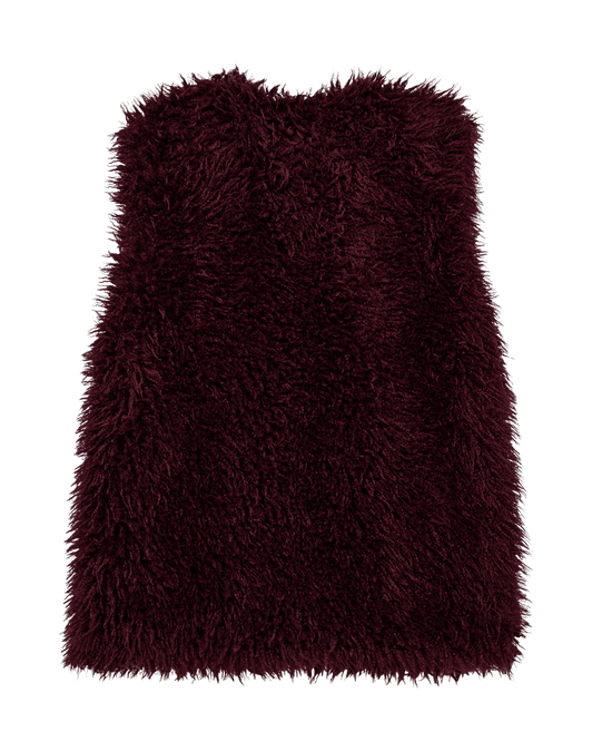 Hovedbilde FINE FAKE FUR VEST - PLOMME
