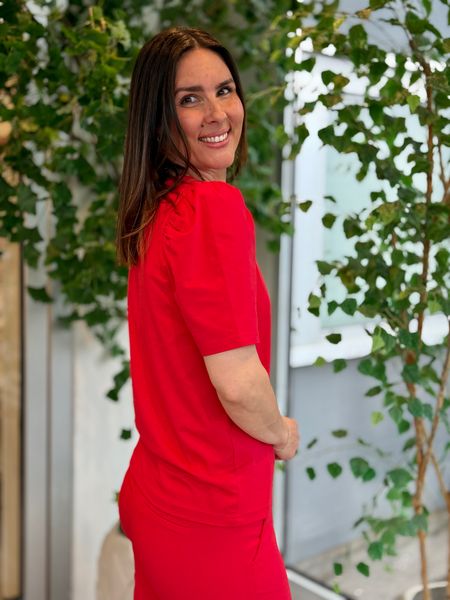 Hovedbilde FENJA T-SHIRT M/PUFFERM - RØD