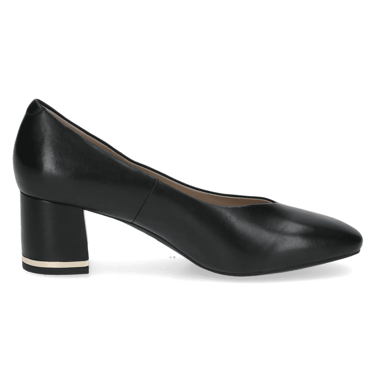 PUMPS MED HÆL - SORT SKINN