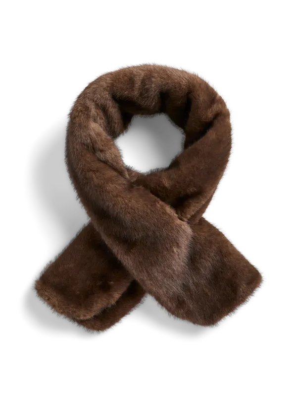 JUTLANDIA FAKE FUR SKJERF - BRUN
