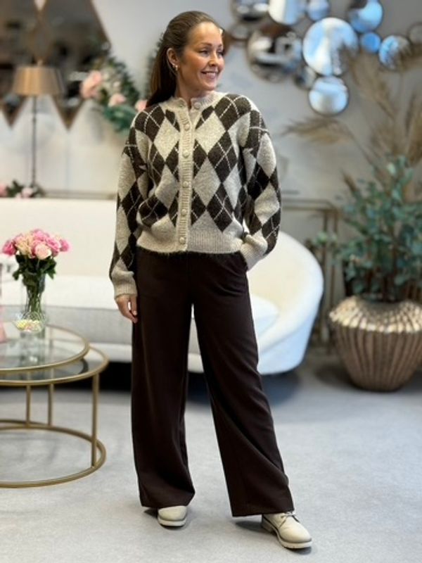 KARLEY CARDIGAN - SAND/MULVARP