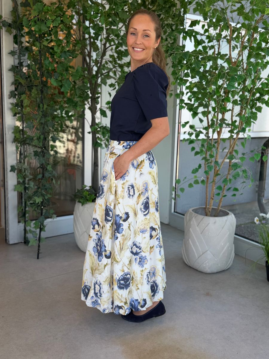 MAISE SKJØRT - BLÅ BLOMSTER