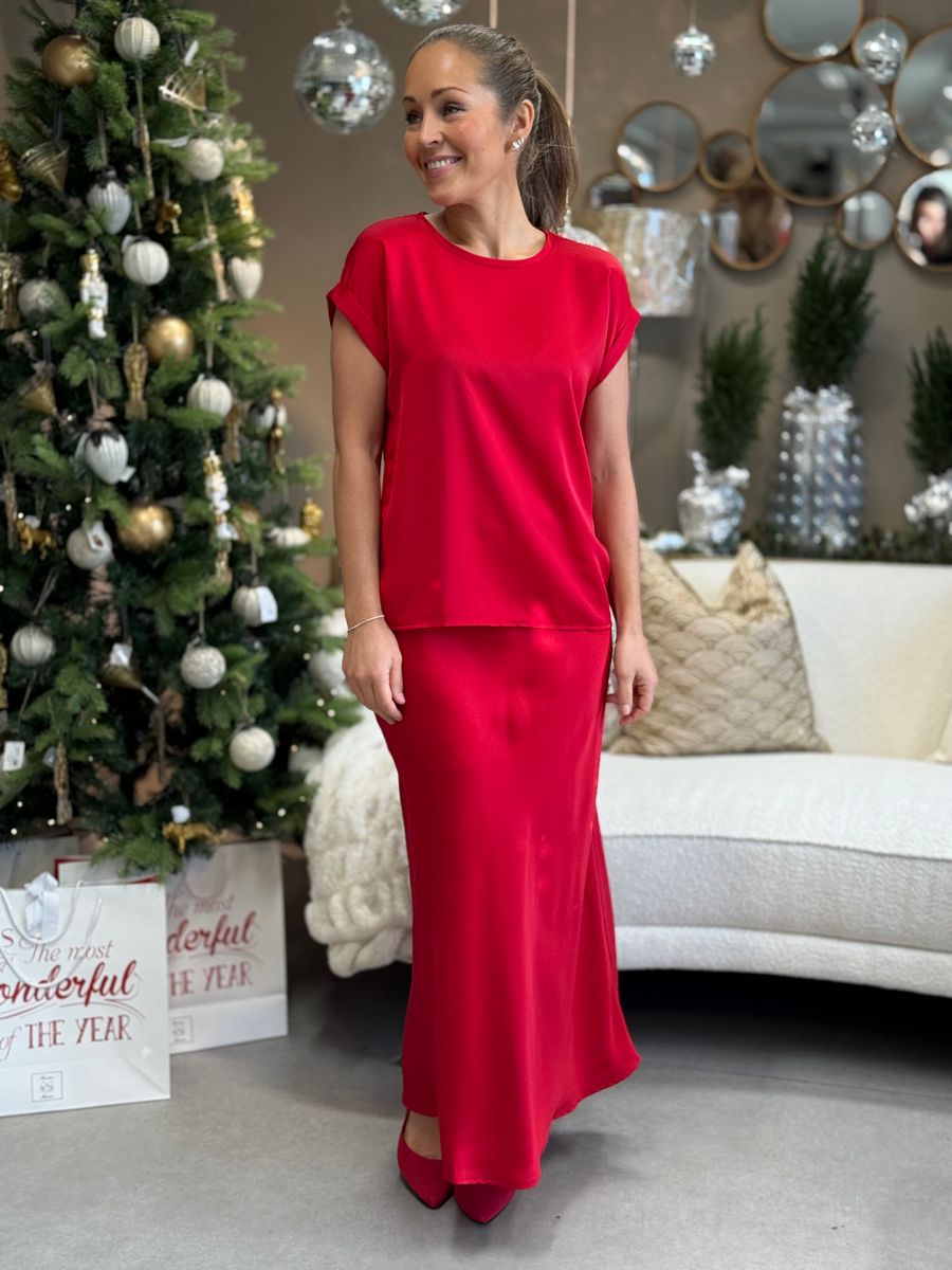 ELLETTE TOPP KORT ERM - RØD