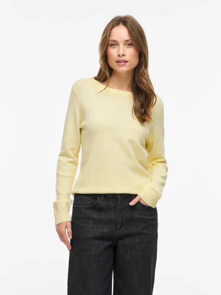 Hovedbilde VIRIL GENSER O-NECK - LYS GUL