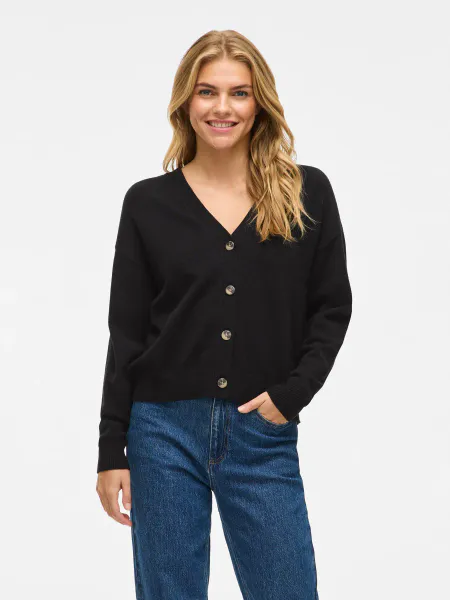 Hovedbilde VIRIL CARDIGAN M/KNAPPER - SORT