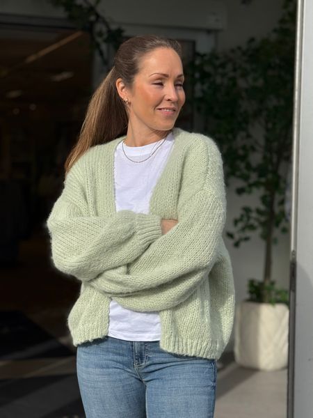 Hovedbilde MAYBE STRIKKET CARDIGAN - FOG GREEN