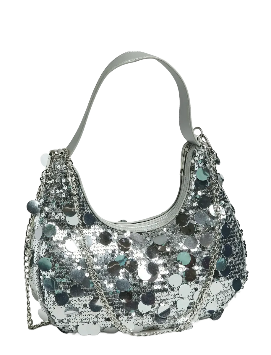 MADDIE PALJETT VESKE - SØLV