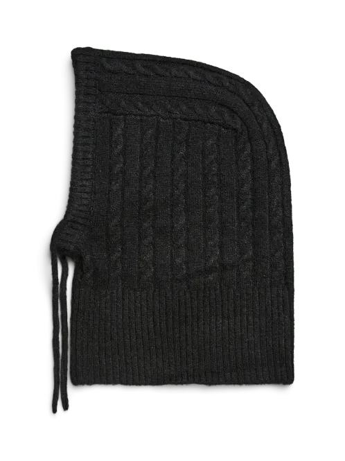 Hovedbilde NAMBI KABELSTRIKK BALACLAVA - SORT