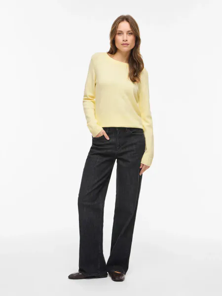 Hovedbilde VIRIL GENSER O-NECK - LYS GUL