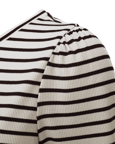Hovedbilde ELOISEI T-SHIRT STRIPET - BRUN / OFFWHITE