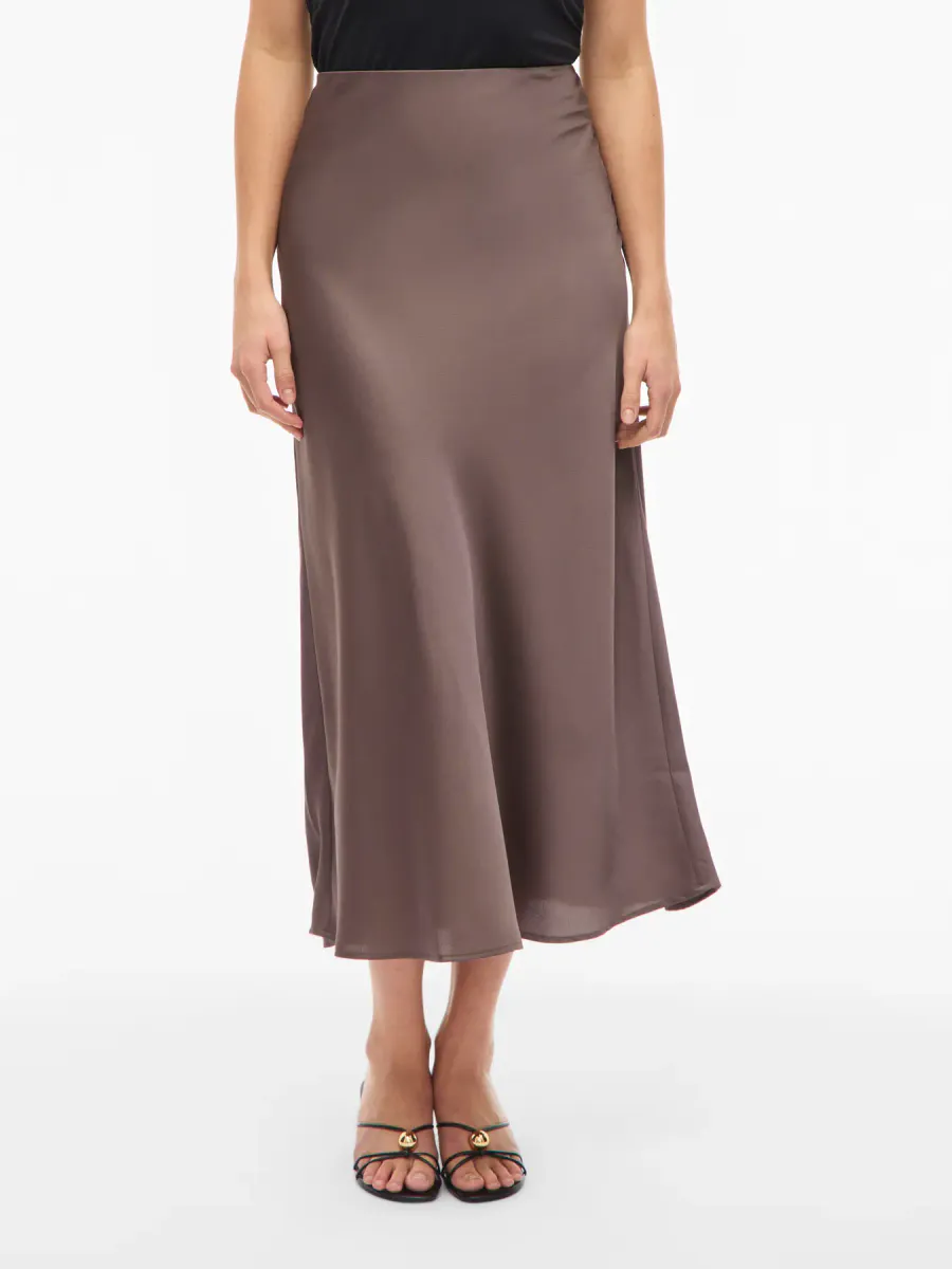 ELLETTE SATENG SKJØRT - FALCON