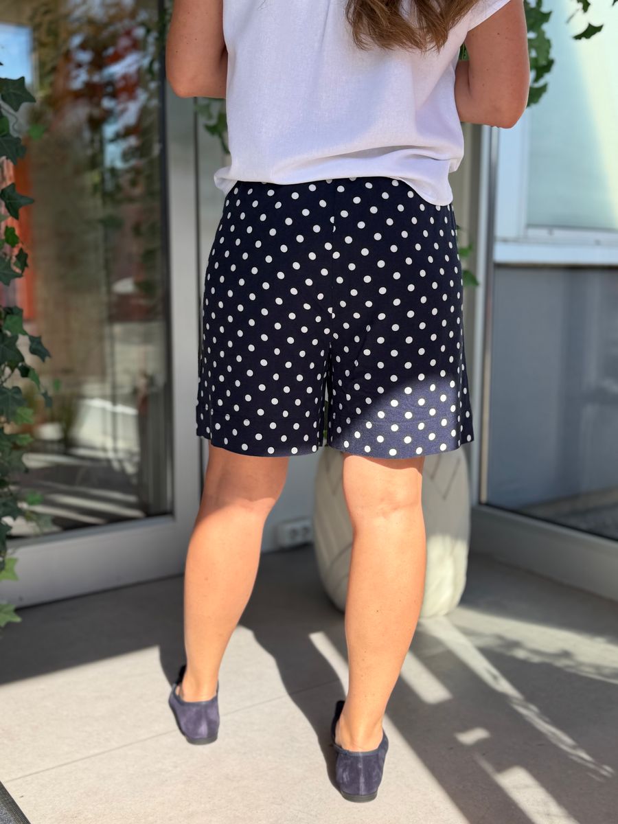 LAVISCO SHORTS M/DOTS - NAVY/HVIT