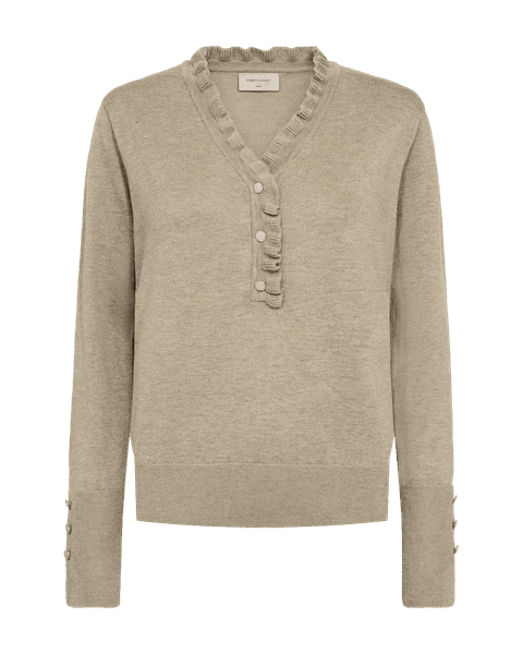 Hovedbilde KATIE GENSER FRILL & V-HALS - MOONBEAM