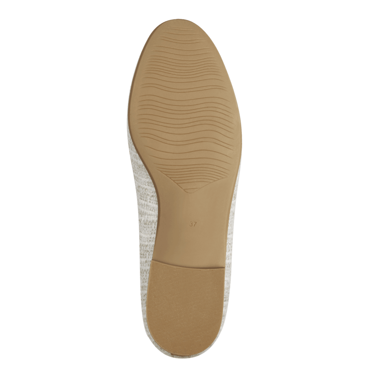 MOKASIN BOUCLE M/GULL DETALJER  - CREAM