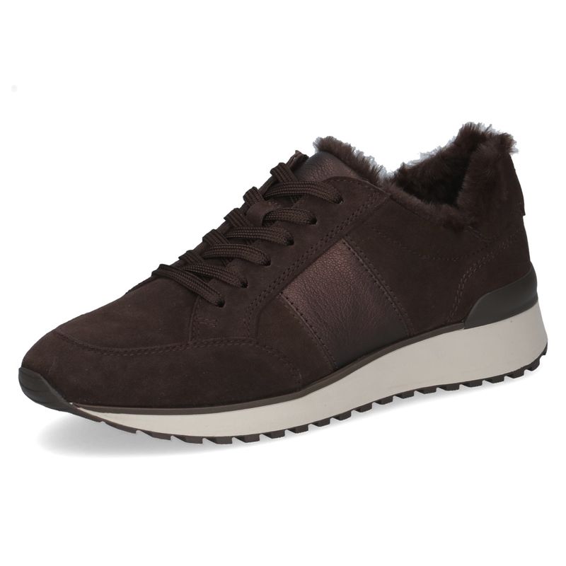 SNEAKERS I SKINN M/TEDDY - BRUN