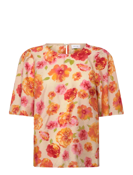 Hovedbilde ALINIA SOL TOPP - ORANGE BLOMSTER