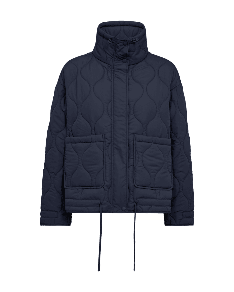 BLOB QUILTET JAKKE - NAVY